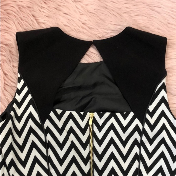 NWOT H&M Sleeveless Chevron Dress size 6 - Picture 6 of 7